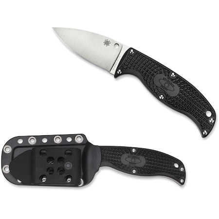 Spyderco 2024 Spyderco Reveal 10, Enuff 2 Leaf Shape Blade, Plain Edge SPY-FB31PBK2